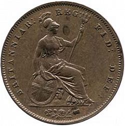 Large Reverse for Farthing 1855 coin