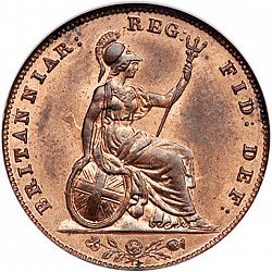 Large Reverse for Farthing 1857 coin