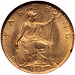 Large Reverse for Farthing 1895 coin