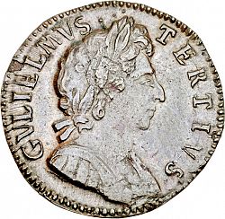 Large Obverse for Farthing 1697 coin