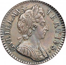 Large Obverse for Farthing 1698 coin