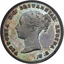 Large Obverse for Half Farthing 1839 coin
