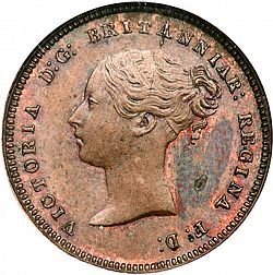 Large Obverse for Half Farthing 1851 coin