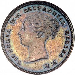 Large Obverse for Half Farthing 1853 coin