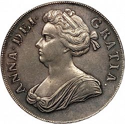 Large Obverse for Crown 1706 coin
