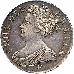 Large Obverse for Crown 1707 coin