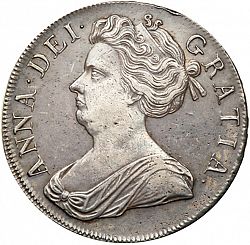 Large Obverse for Crown 1707 coin