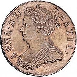 Large Obverse for Crown 1713 coin