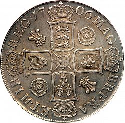 Large Reverse for Crown 1706 coin