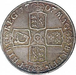 Large Reverse for Crown 1707 coin
