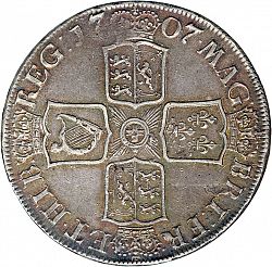 Large Reverse for Crown 1707 coin
