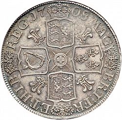 Large Reverse for Crown 1708 coin