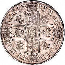 Large Reverse for Crown 1713 coin