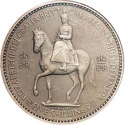 Large Obverse for Crown 1953 coin