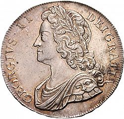 Large Obverse for Crown 1734 coin