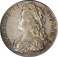 Large Obverse for Halfcrown 1735 coin
