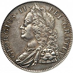 Large Obverse for Crown 1743 coin