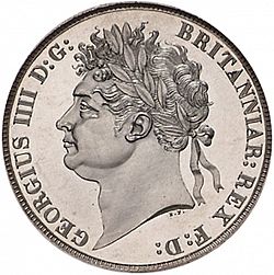 Large Obverse for Crown 1821 coin