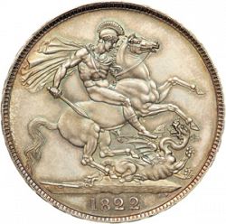 Large Reverse for Crown 1822 coin