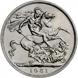 Large Reverse for Crown 1951 coin