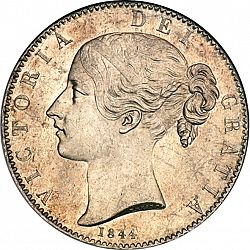 Large Obverse for Crown 1844 coin