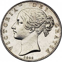 Large Obverse for Crown 1845 coin