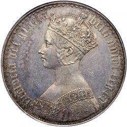 Large Obverse for Crown 1853 coin