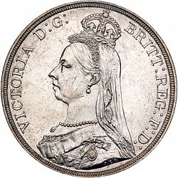 Large Obverse for Crown 1887 coin