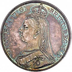 Large Obverse for Crown 1888 coin