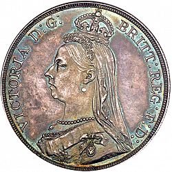 Large Obverse for Crown 1888 coin