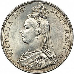 Large Obverse for Crown 1890 coin