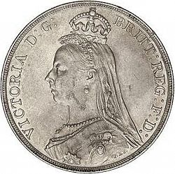 Large Obverse for Crown 1891 coin