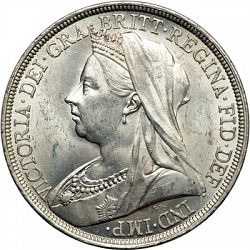 Large Obverse for Crown 1896 coin