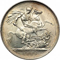 Large Reverse for Crown 1889 coin
