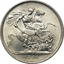 Large Reverse for Crown 1890 coin