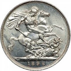 Large Reverse for Crown 1896 coin