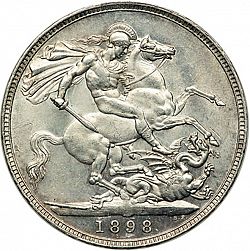 Large Reverse for Crown 1898 coin