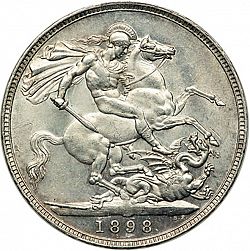 Large Reverse for Crown 1898 coin