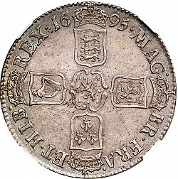 Large Reverse for Crown 1695 coin