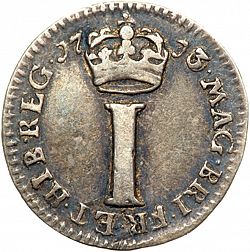 Large Reverse for Penny 1713 coin