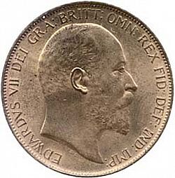 Large Obverse for Penny 1904 coin
