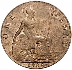 Large Reverse for Penny 1908 coin