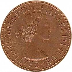 Large Obverse for Penny 1954 coin