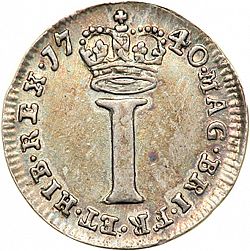 Large Reverse for Penny 1740 coin