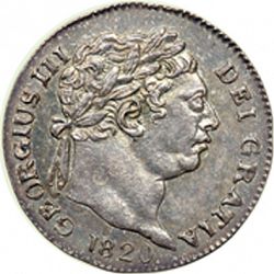 Large Obverse for Penny 1820 coin