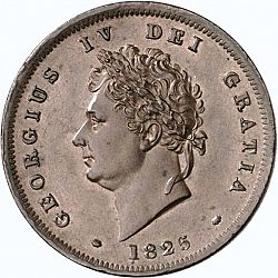 Large Obverse for Penny 1825 coin