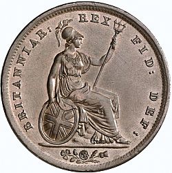 Large Reverse for Penny 1825 coin