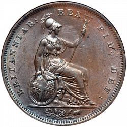 Large Reverse for Penny 1826 coin