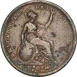 Large Reverse for Penny 1827 coin