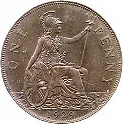 Large Reverse for Penny 1929 coin